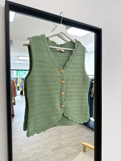 Top crochet vert INIS