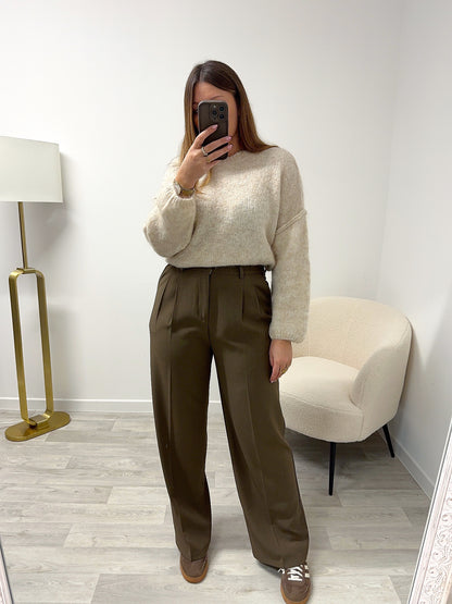 Pantalon brun GABRIELLE