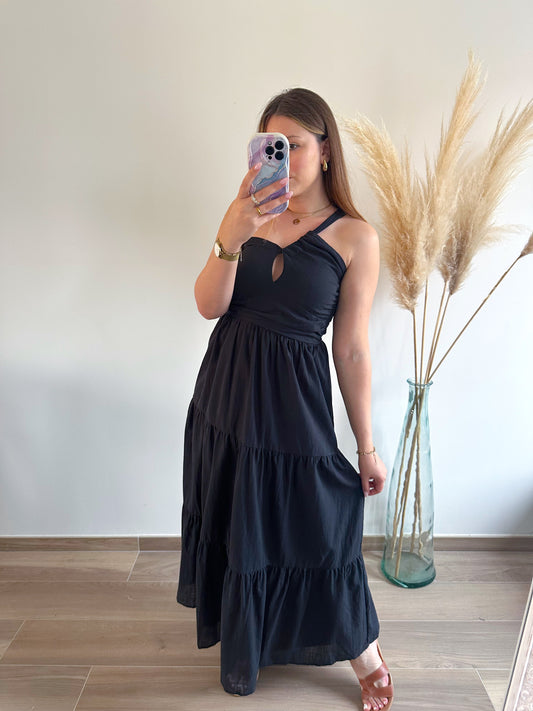 Robe longue noire AMBRE