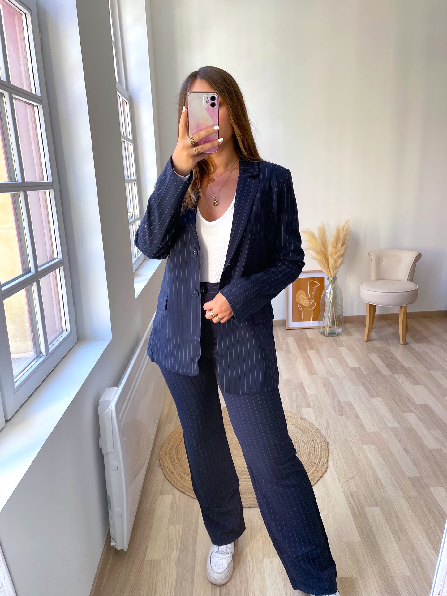 CASEY blue striped blazer