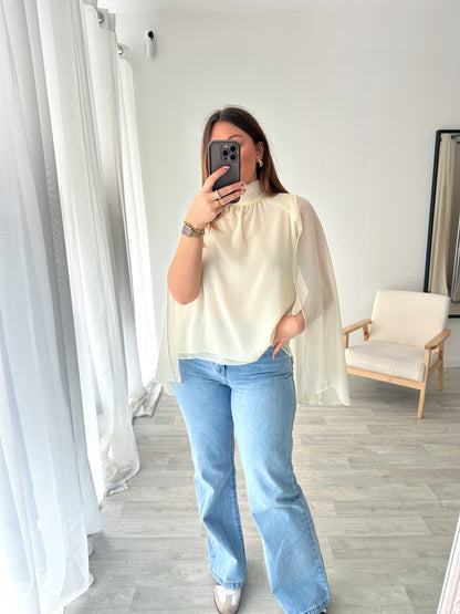 Blouse cape beige BLAIR