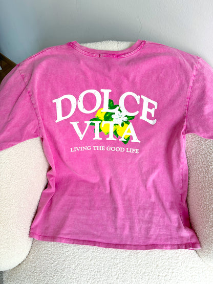 Tee-shirt rose DOLCE VITA