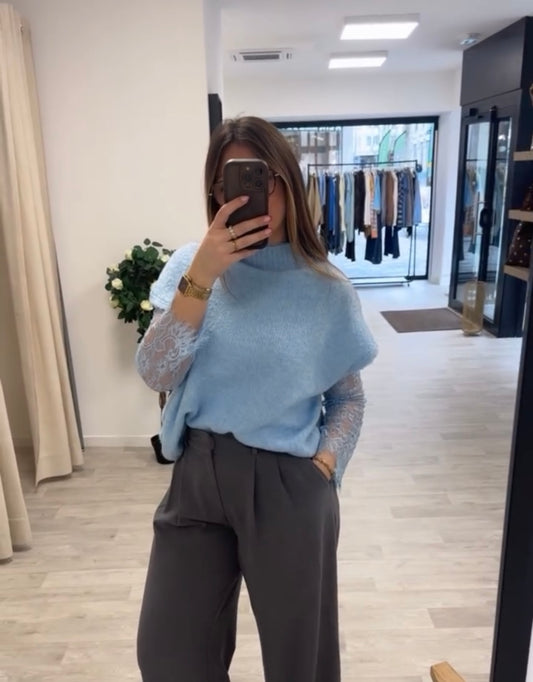 Pull bleu ciel SARAH