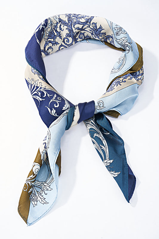 Foulard bleu/vert