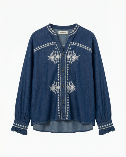 Blouse jean brut