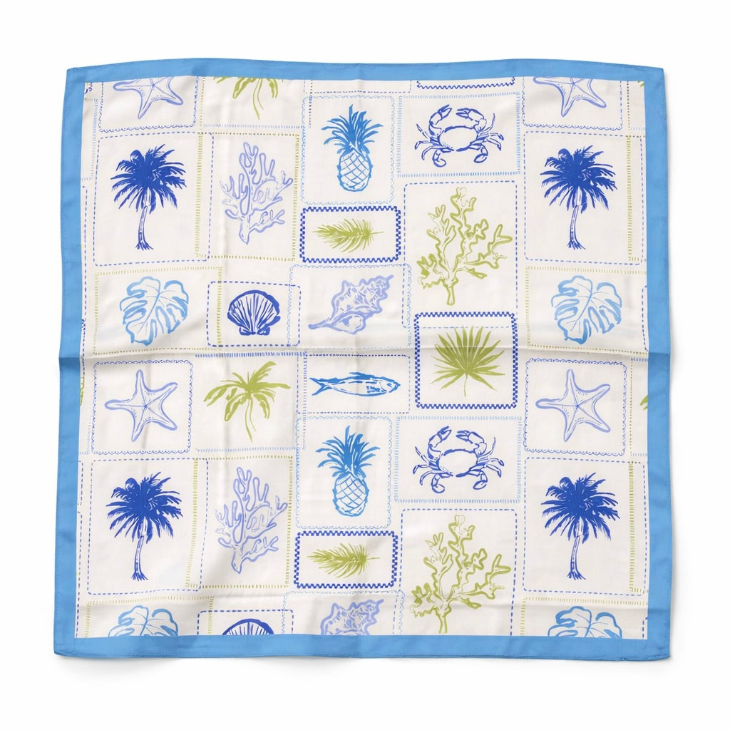 Foulard motifs océan