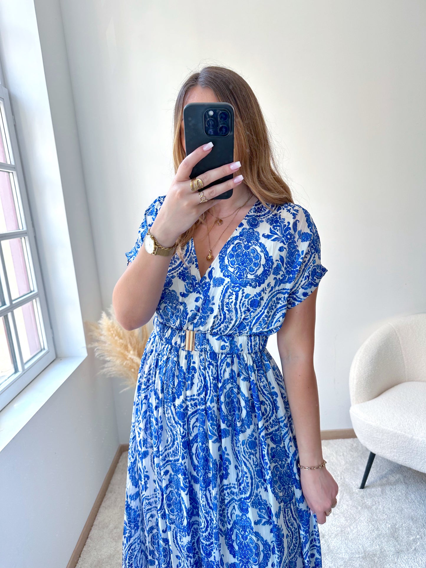 Robe longue bleue BIZANCE