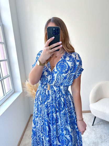 Robe longue bleue BIZANCE