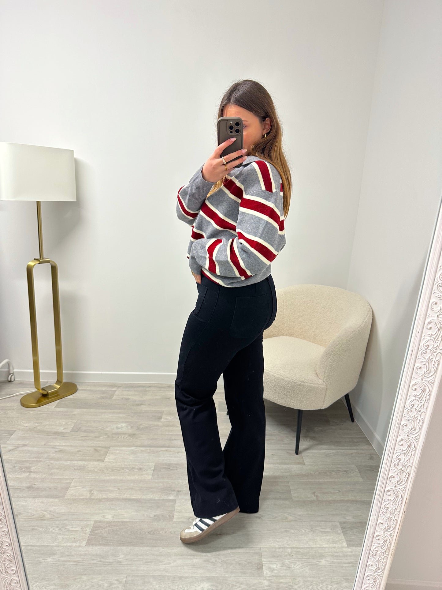 Jean taille haute noir PAOLINA