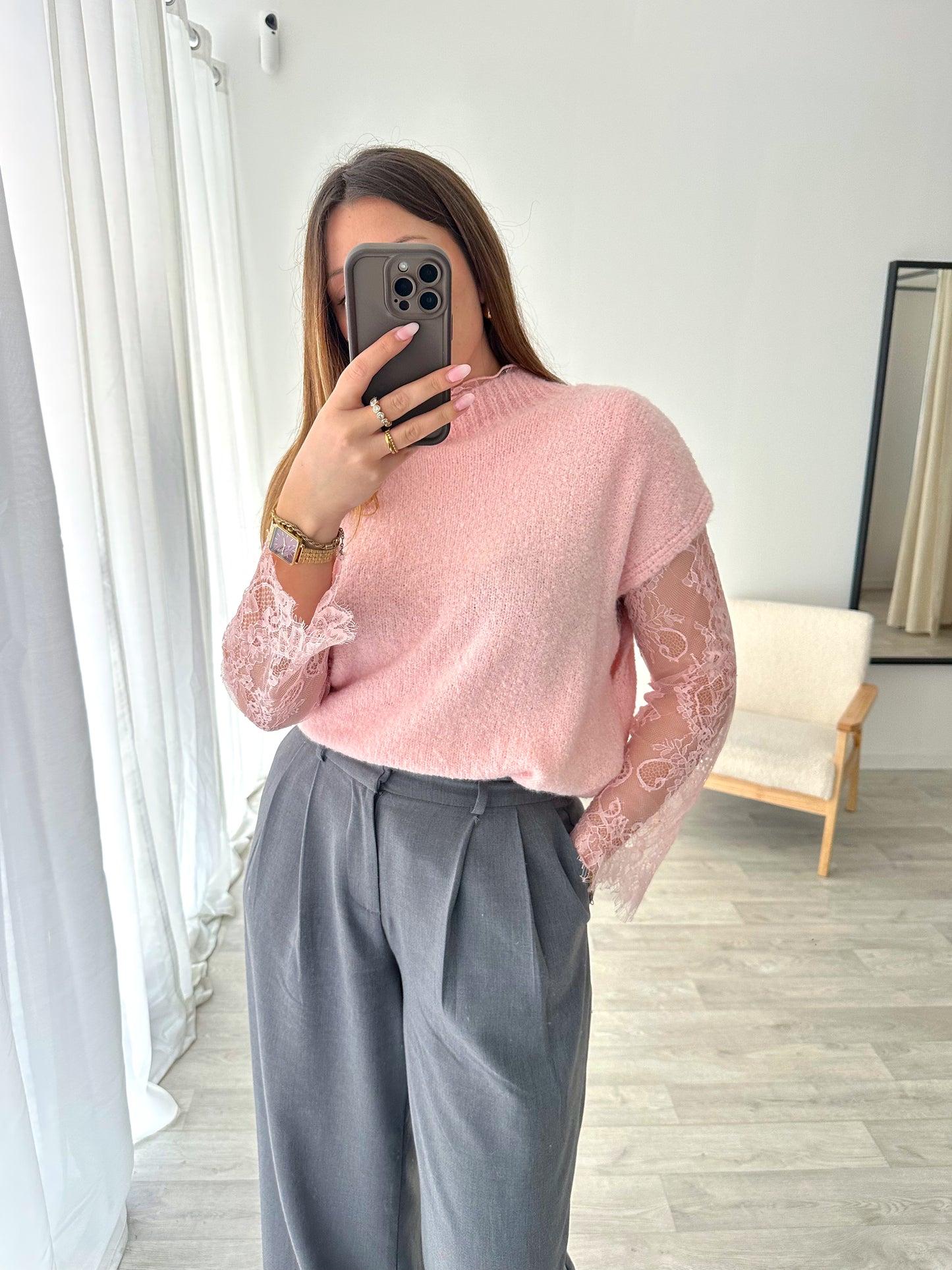 Pull rose SARAH