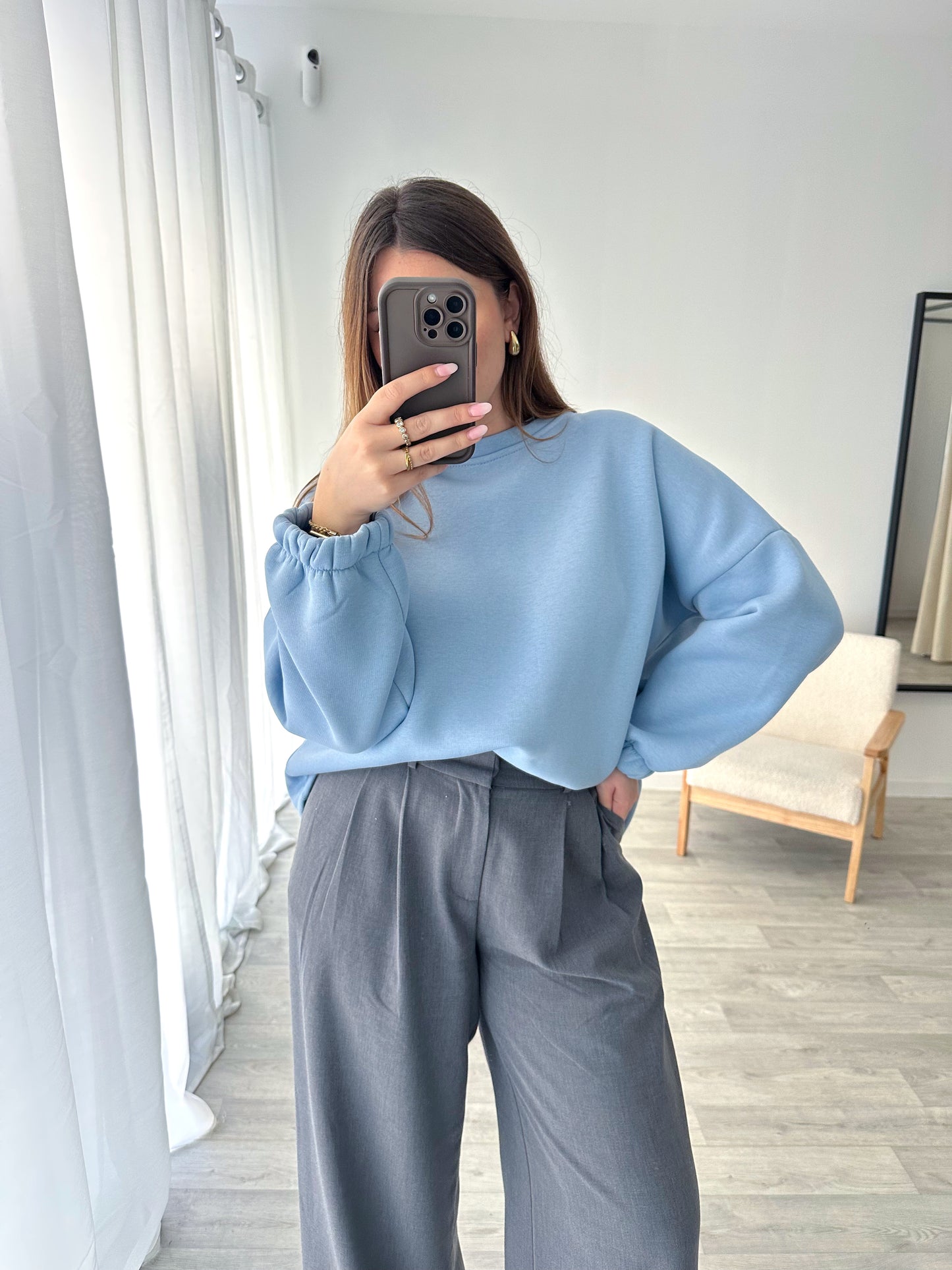 Sweat bleu GOODVIBES