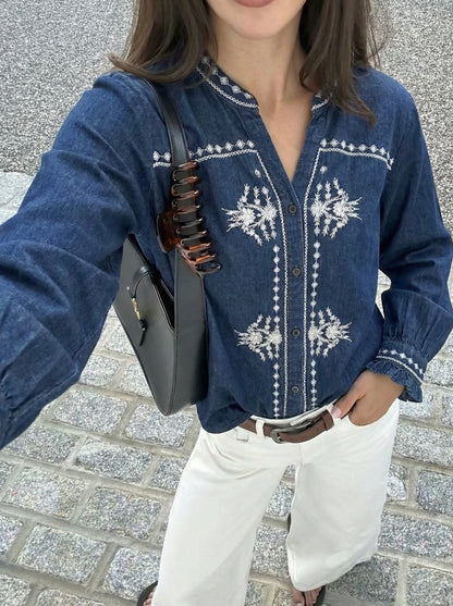 Blouse jean brut