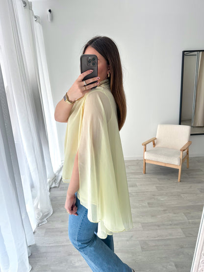 Blouse cape jaune BLAIR