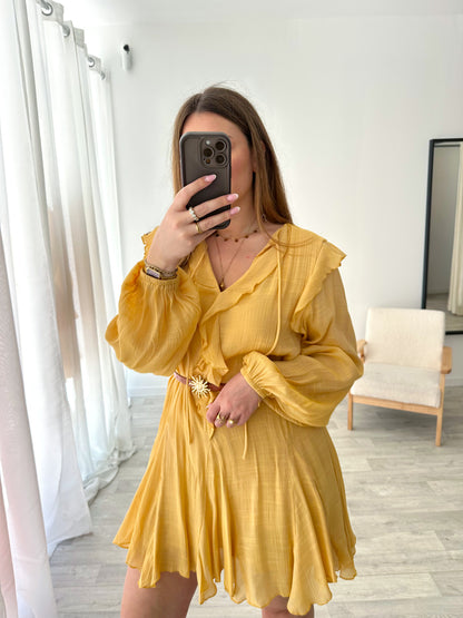 Robe jaune moutarde LUCIANA
