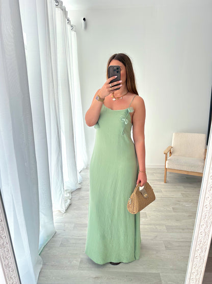 Robe vert sauge TALLIE