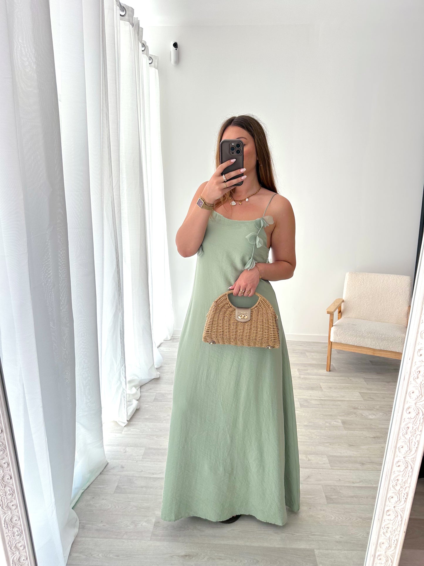 Robe vert sauge TALLIE