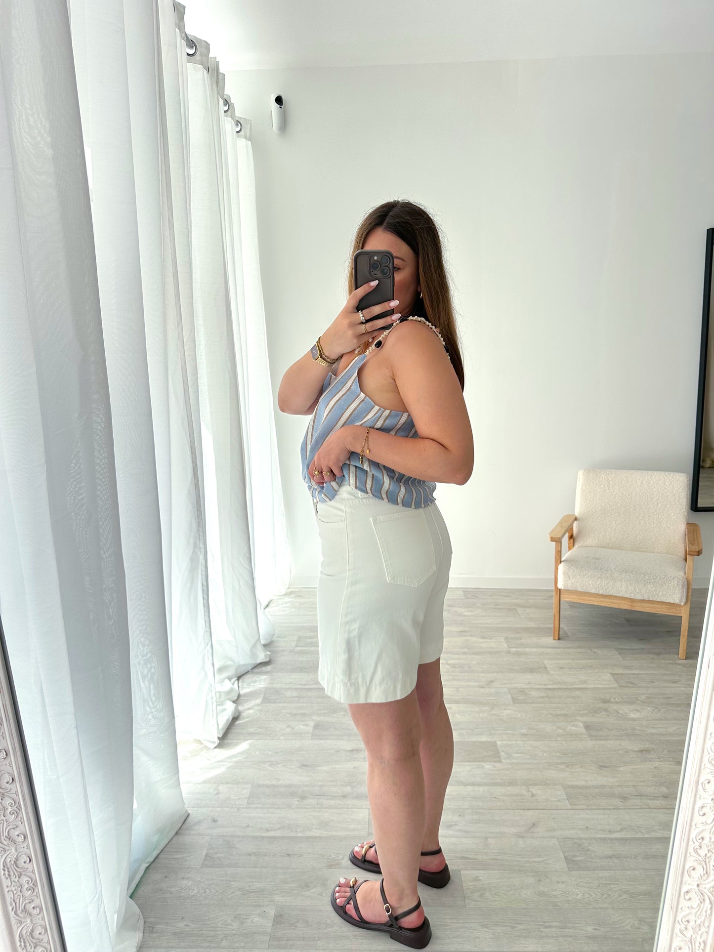 Bermuda en jean blanc LOVA