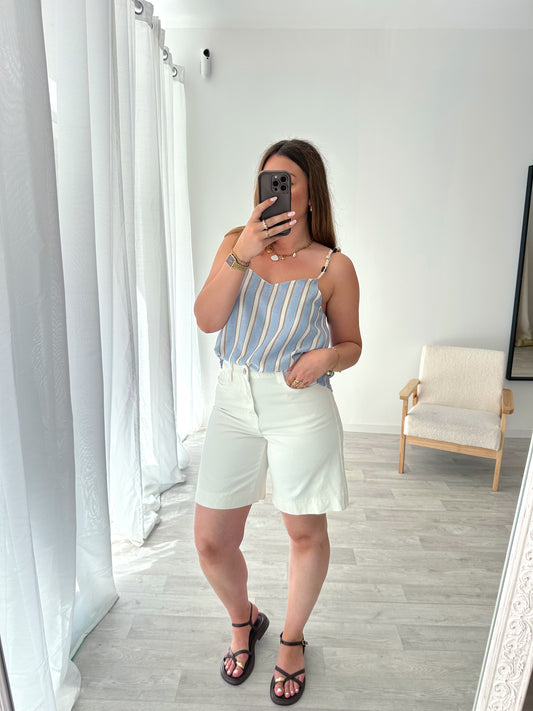 Bermuda en jean blanc LOVA