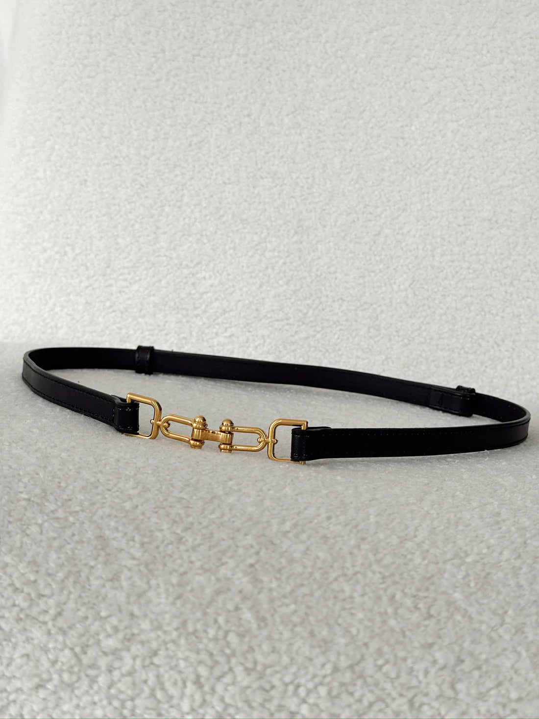 Ceinture en cuir noir NOLITA