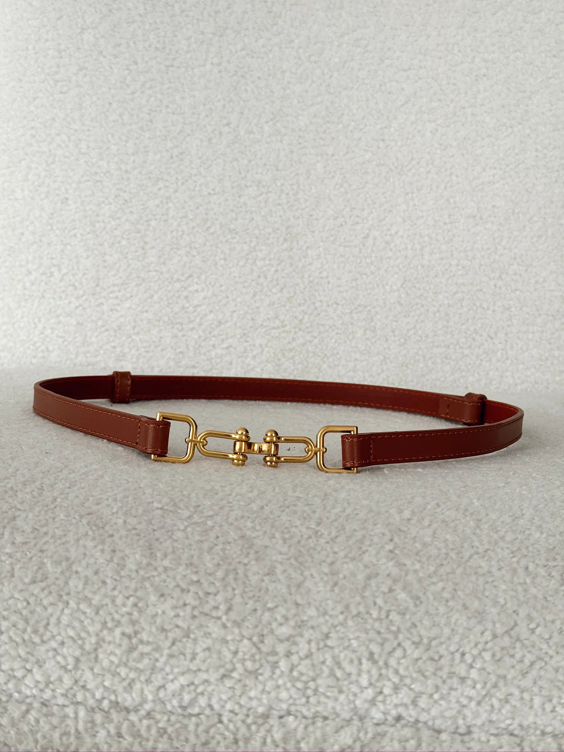 Ceinture en cuir camel NOLITA