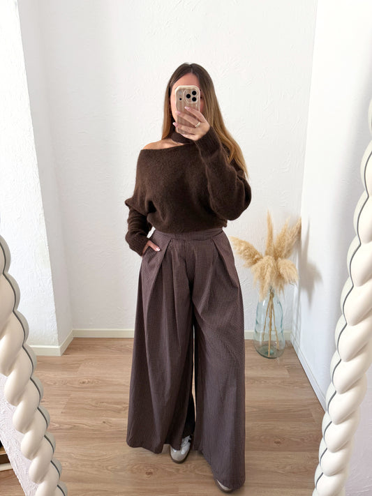 Pull chocolat GWENOLA