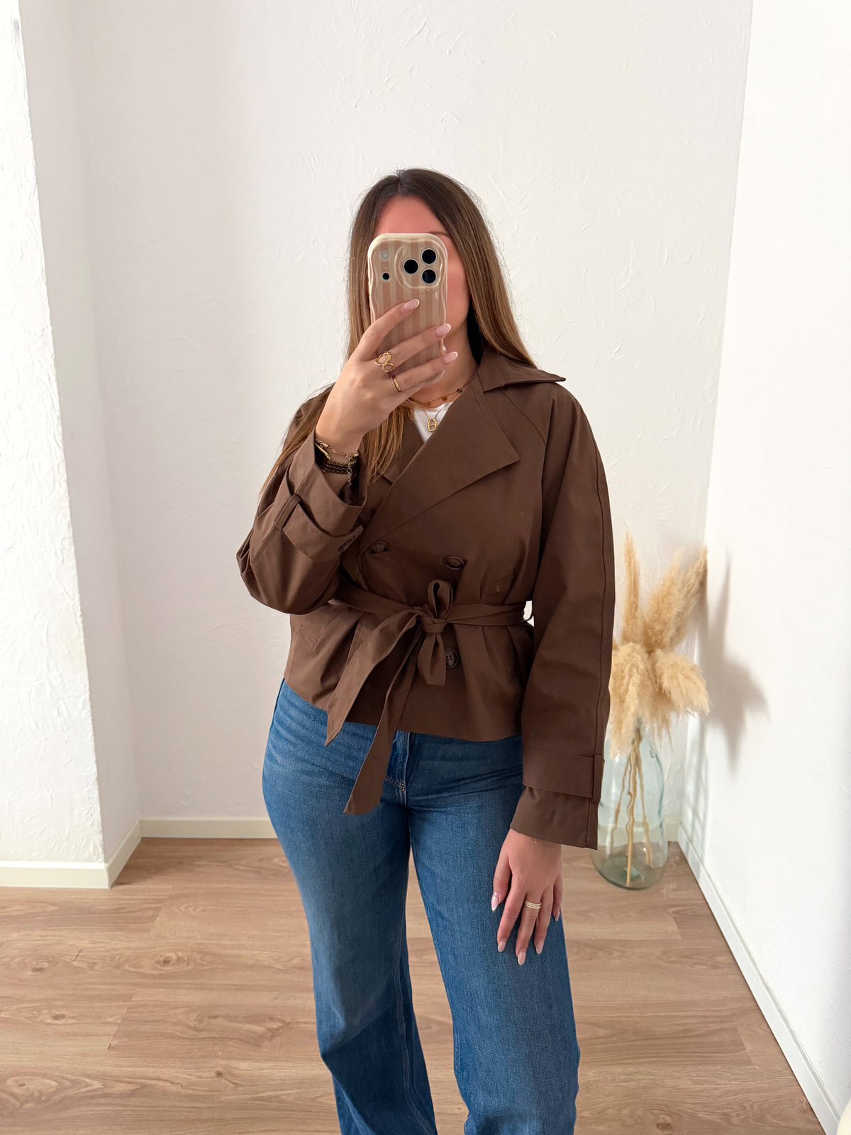 Veste courte marron AGNÈS