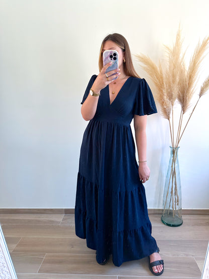 Robe longue marine EMMA