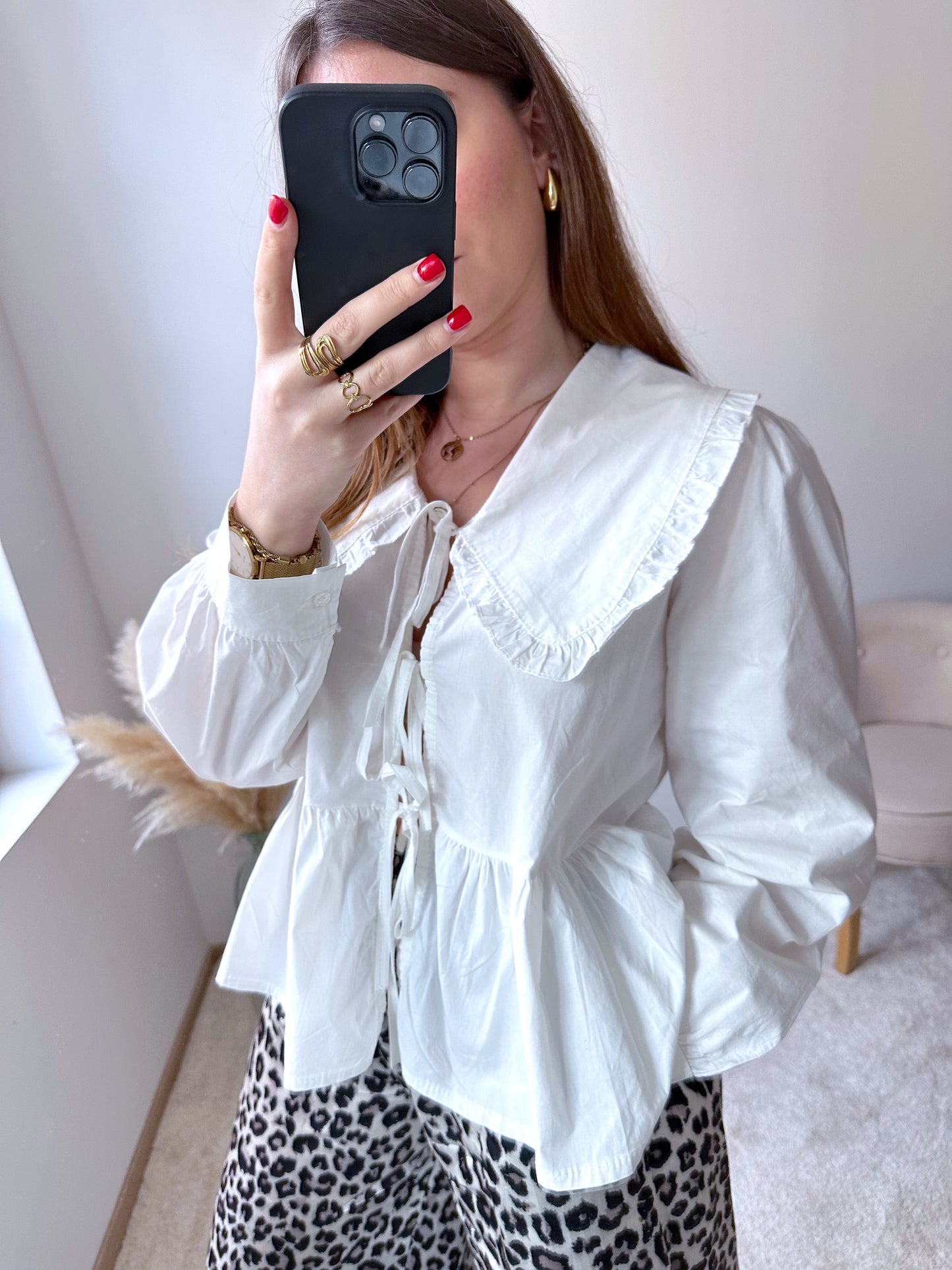 Blouse noeud blanche CLAUDIE