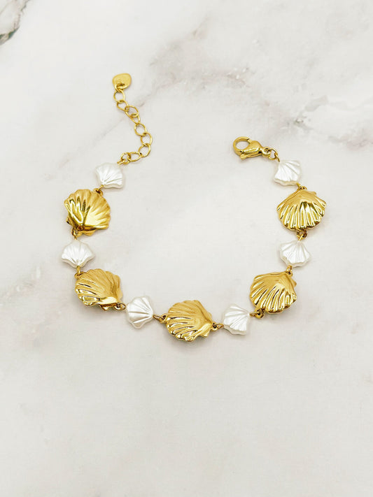 Bracelet perles coquillages