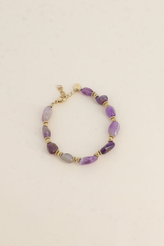 Bracelet pierres naturelles - violet