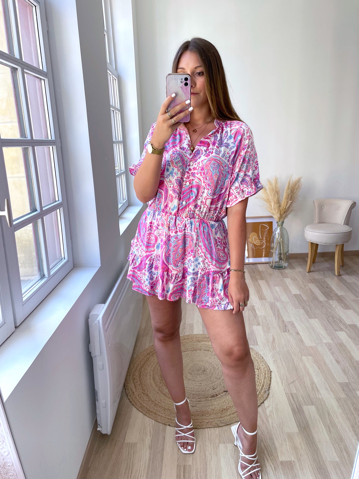 CALVI pink playsuit