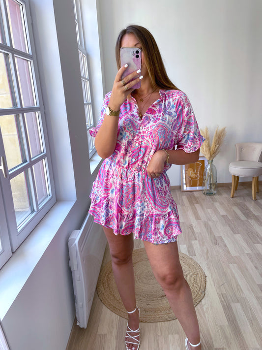 CALVI pink playsuit