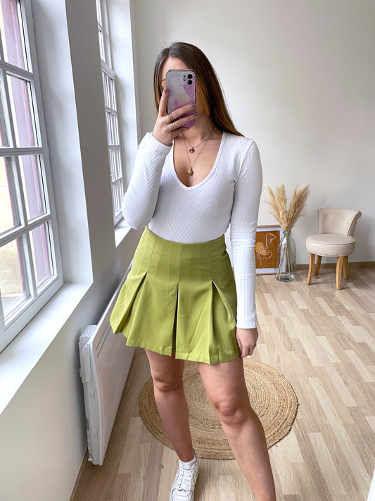 Jupe short verte MILIE