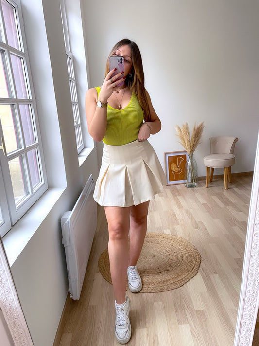 Jupe short beige MILIE